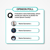 White Opinion Poll Instagram Plasing Template