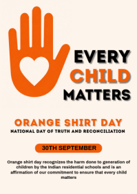 White Orange Shirt Day A4 Template