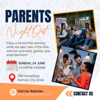 White Modern & Minimal Parent Night Out Instagram Post template