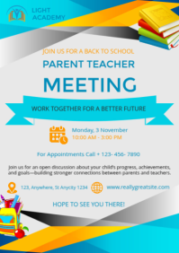 White Modern & Minimal Parent-teacher Meeting A2 template