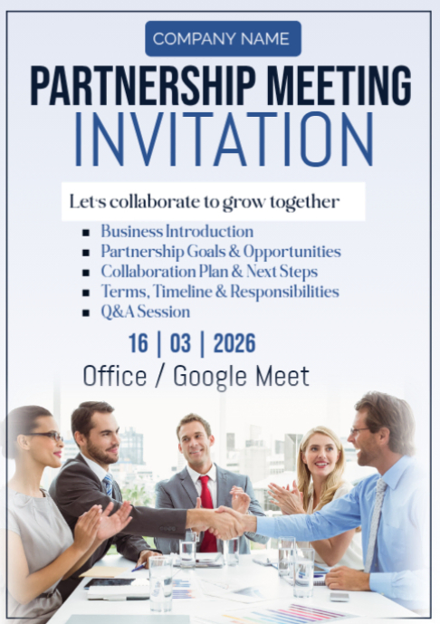Partnership Announcement Template | PosterMyWall