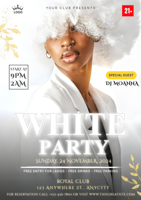 Copy of White Modern & Minimal Party A4 | PosterMyWall