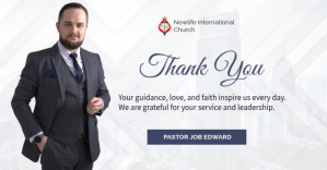 White Modern & Minimal  Pastor Thank You Appreciation Template Facebook Shared Image