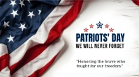 White Modern & Minimal Patriots' Day Youtube Thumbnail template