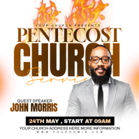 White Modern & Minimal Pentecost Church Event Instagram Post template