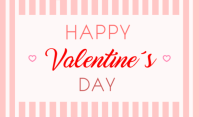 White Modern & Minimal Pink Tag - Happy Valentine Etiqueta template