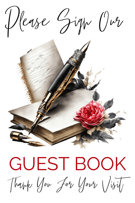 Copy of White Modern & Minimal Please Sign Our Guestb | PosterMyWall