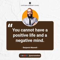 White Modern & Minimal Positive Mindset Quote Instagram Post template