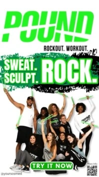 White Modern & Minimal Pound Fit Reel Instagram template