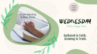 White Modern & Minimal Prayer Meeting Digital Display (16:9) template