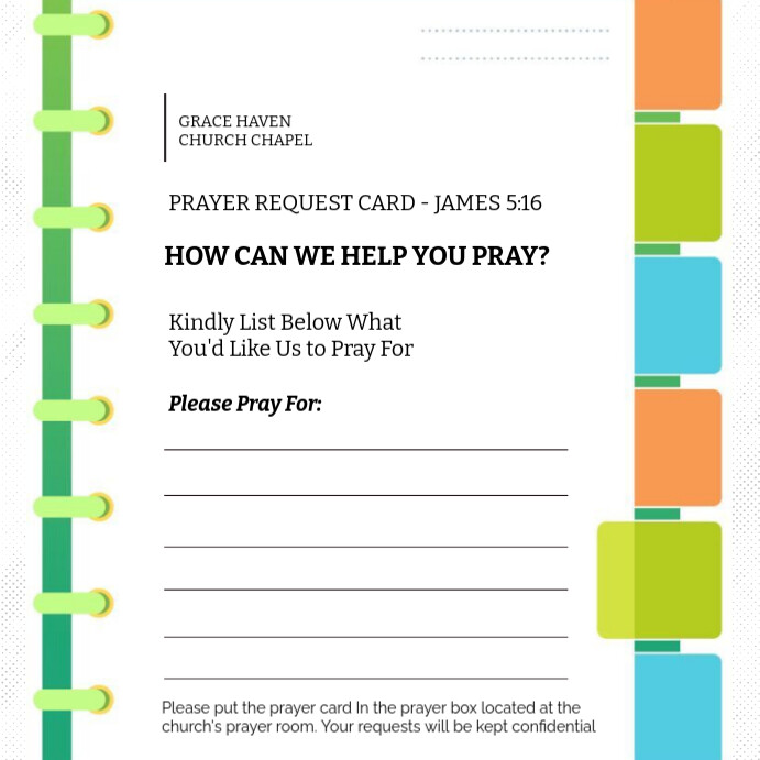 Copy of Prayer request card design template | PosterMyWall