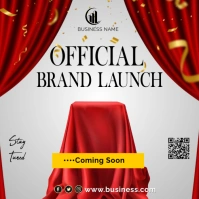 White Modern & Minimal Product Launch Announcement Flyer  Square (1:1) template