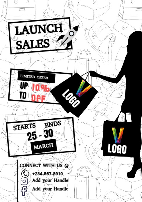 White Modern & Minimal Professional Business Flyer  A4 template