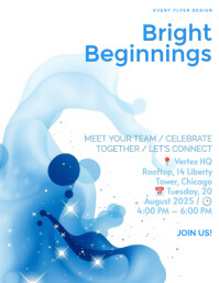 White Modern & Minimal Professional New Hire Welcome Flyer For Business Onboarding Events template