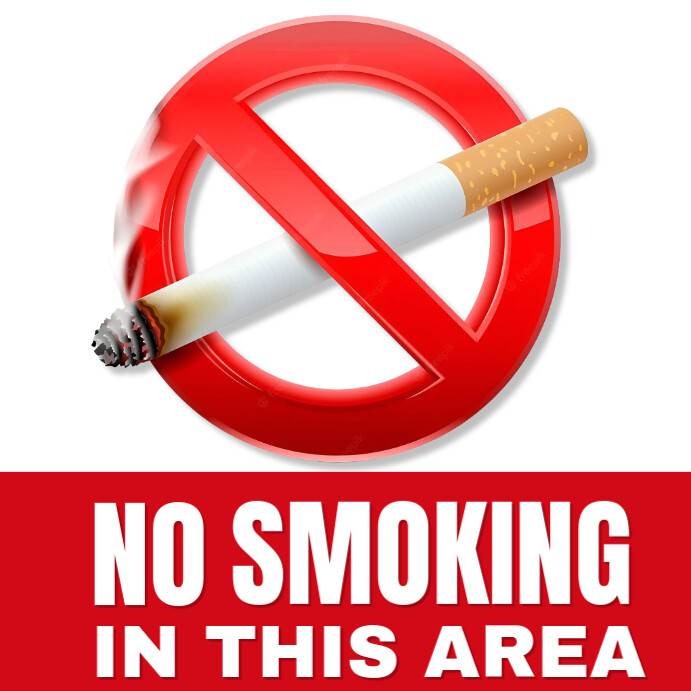 White Modern & Minimal Prohibition Begin: No Smoking Instagram Post template