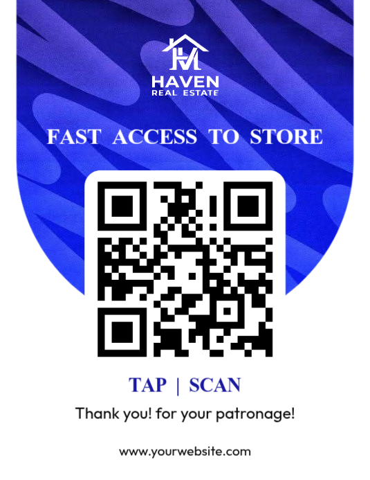 White modern & minimal qr code access flyer Template | PosterMyWall