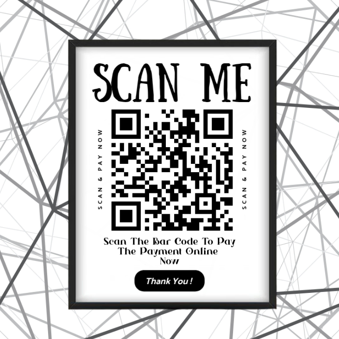 Modello White Modern & Minimal QR Code Payment Instagram Post ...