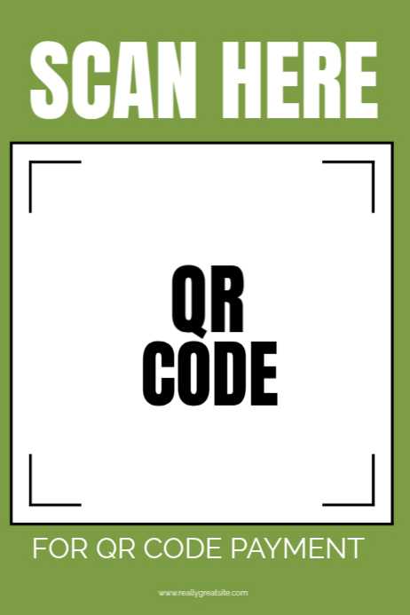 White Modern & Minimal Qr Code Payment Templates  Poster