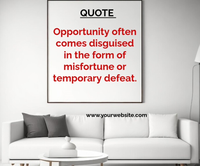 White Modern & Minimal Quote Design  Medium Rectangle template