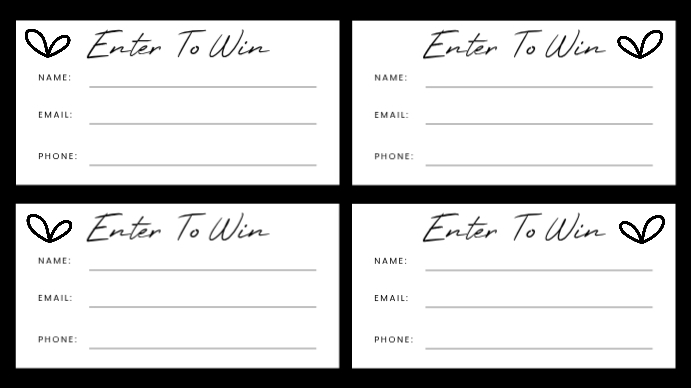 Raffle Entry Form Template | PosterMyWall