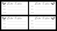 White Modern & Minimal Raffle Entry Form Digital Display template
