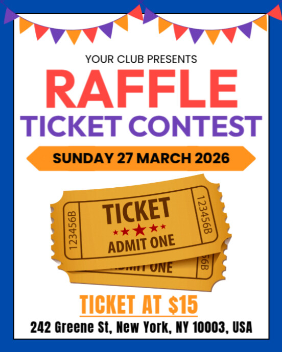 White Modern & Minimal Raffle Ticket Contest Invitation Instagram ...