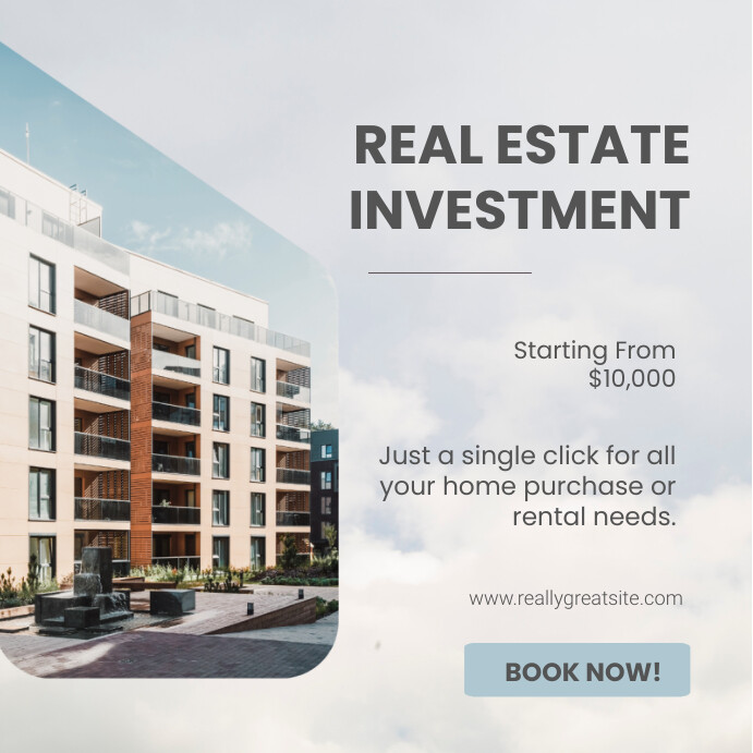 White Modern & Minimal Real Estate Instagram Template | PosterMyWall