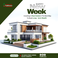 White Modern & Minimal Real Estate Investment Instagram Post template