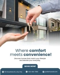 White Modern & Minimal Real Estate Marketing Instagram Portrait template