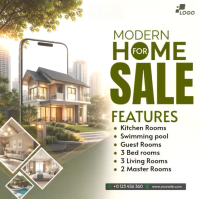 White Real Estate Sale Publicación de Instagram Template