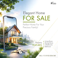 สีขาว Real Estate Sale Instagram Plasing Template