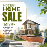 Hvid Real Estate Sale Instagram na Post Template