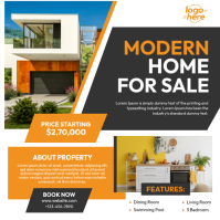 White Real Estate Square Template