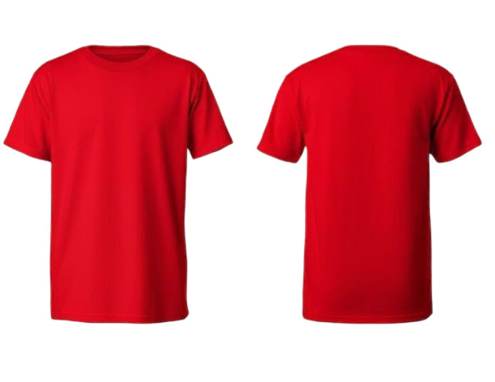 White Modern & Minimal Red Front And Back T-shirt  Flyer (us Letter) template