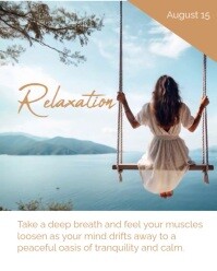 White Modern & Minimal Relaxation Day Instagram Portrait template