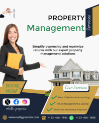 White Modern & Minimal Reliable Property Management Services Instagram Portrait template