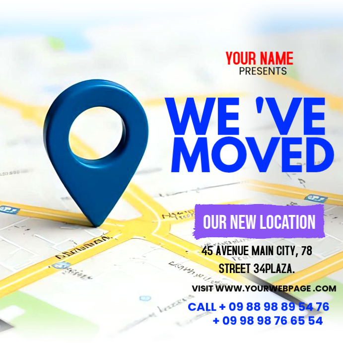 Relocation Announcement Template | PosterMyWall