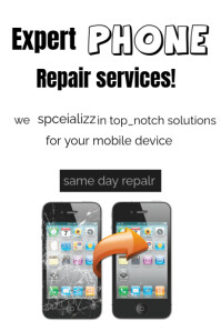 White Modern & Minimal Repair Mobile Poster Plakat template