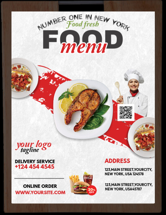 Copy of White Modern & Minimal Restaurant Food Menu Flyer Flyer (us ...