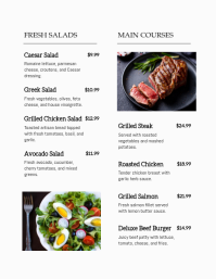 White Restaurant Menu Pamflet Template - Page 3