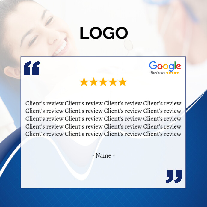 White Modern & Minimal Review Card | Facebook Template | PosterMyWall