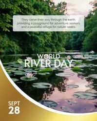 Grün World River Day Instagram Portrait Template