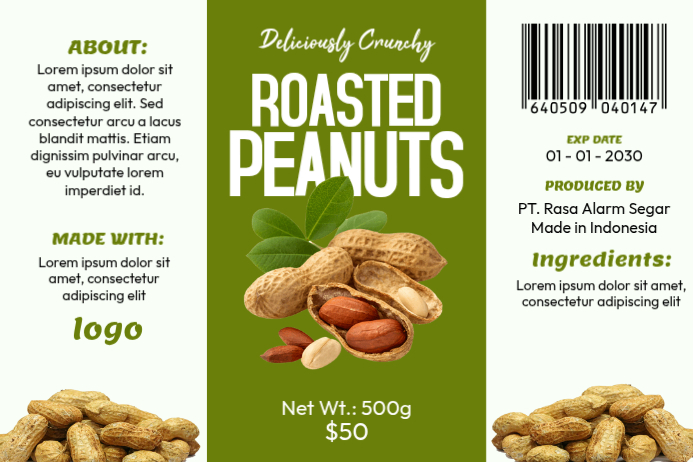 Peanut Butter Label,label Design Template | PosterMyWall