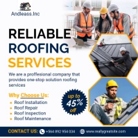 White Modern & Minimal Roofing Services Squar Square (1:1) template