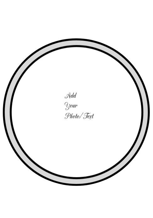 White Modern & Minimal Round Frame A5 Template | PosterMyWall
