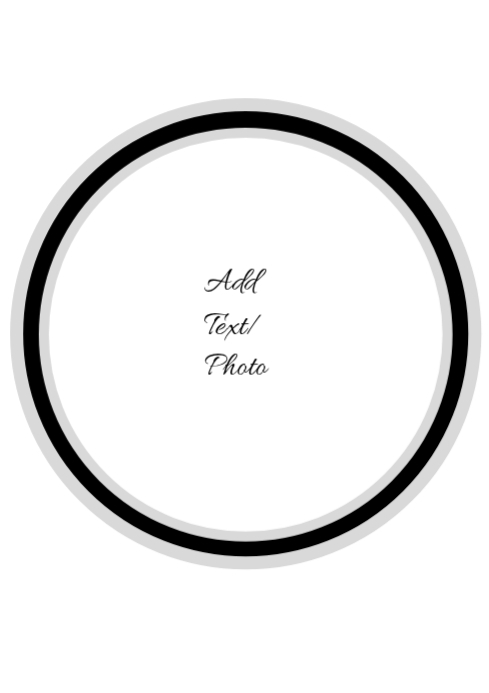 White Modern & Minimal Round Frame Border A4 Template | PosterMyWall