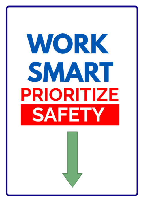 White Modern & Minimal Safety Caution  A4 template