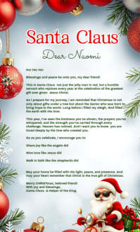 White Modern & Minimal Santa Claus Template Design Us Legal