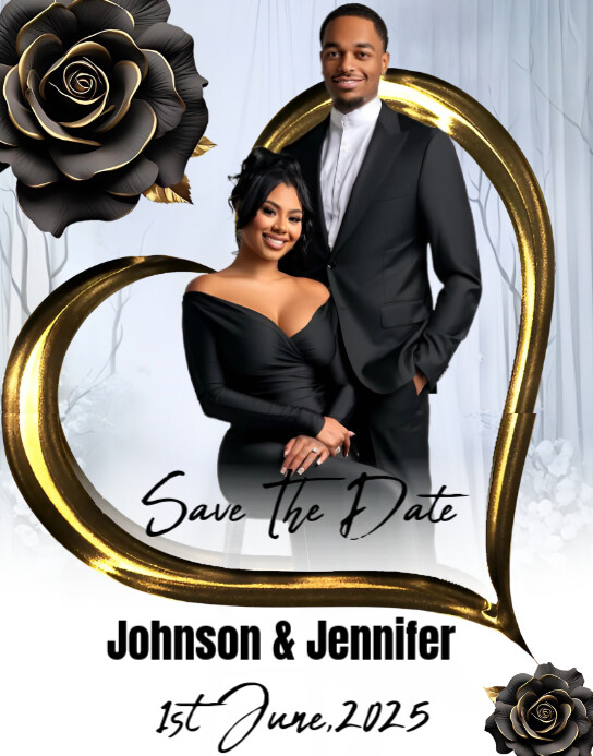 White Modern & Minimal Save The Date  Poster/wallboard Iphosta/Ibhodi lasebondeni template