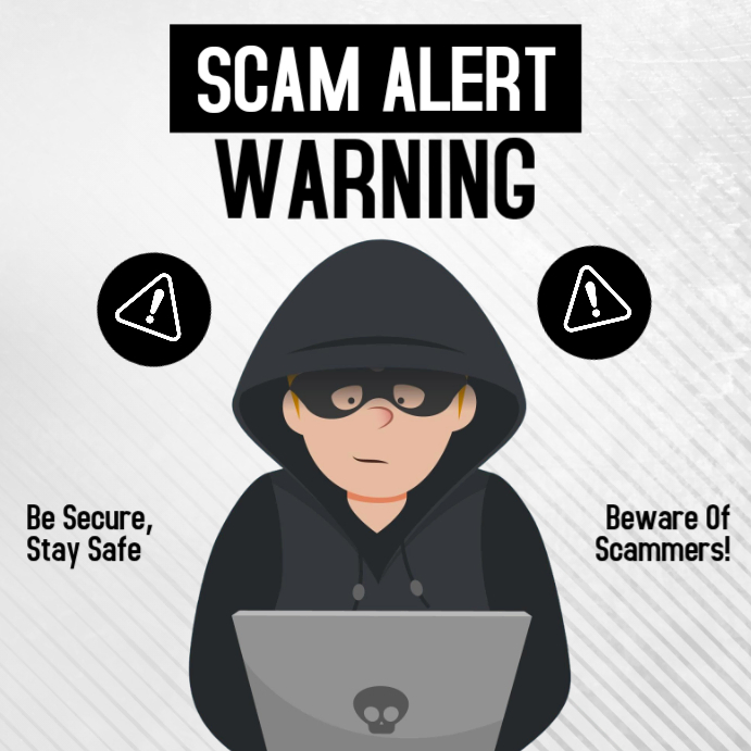 Red Scam Alert Square Template | PosterMyWall
